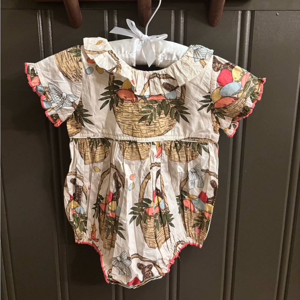Pink Chicken Easter Romper